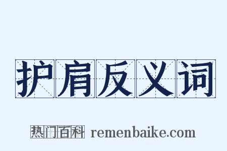 护肩反义词是什么意思的图片